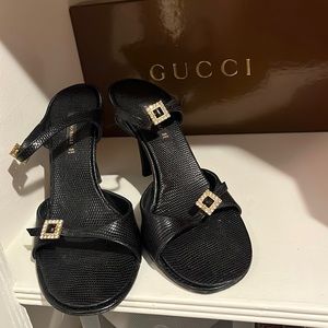 Bruno Magli Black Strappy Heels